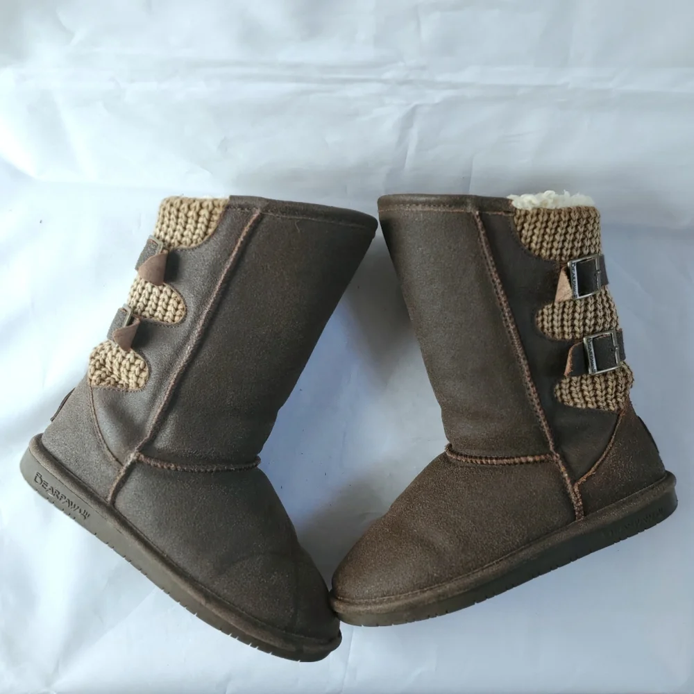Bearpaw Brown suede distressed boots AS IS